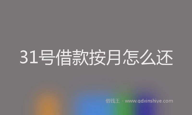31号借款按月怎么还