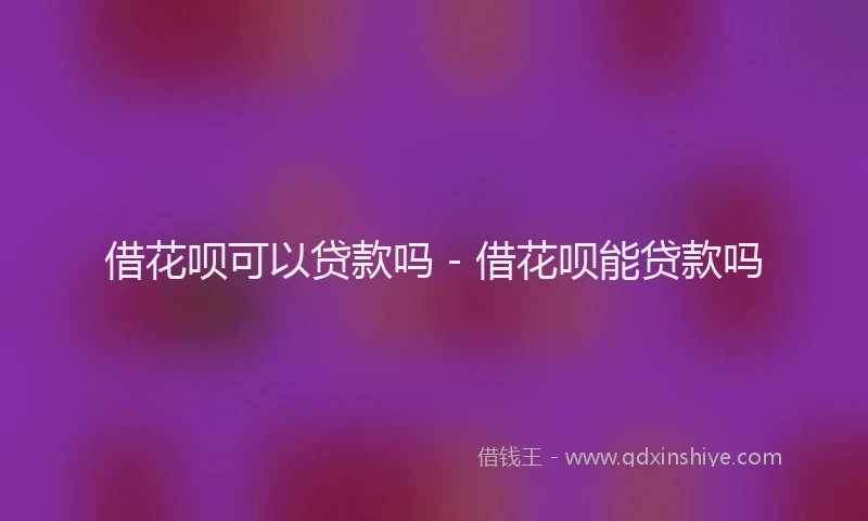 借花呗可以贷款吗 - 借花呗能贷款吗