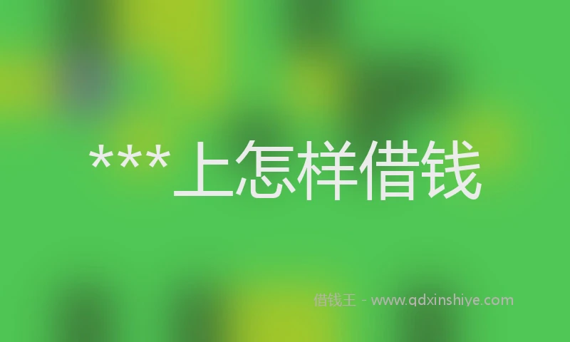 ***上怎样借钱