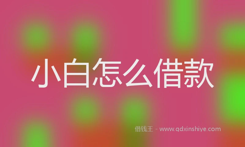 小白怎么借款