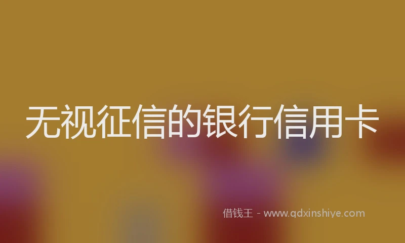 无视征信的银行信用卡