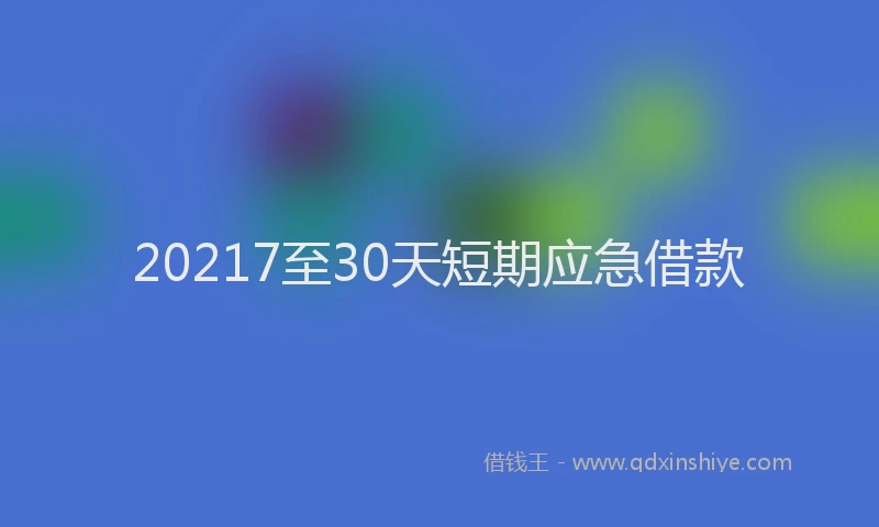20217至30天短期应急借款