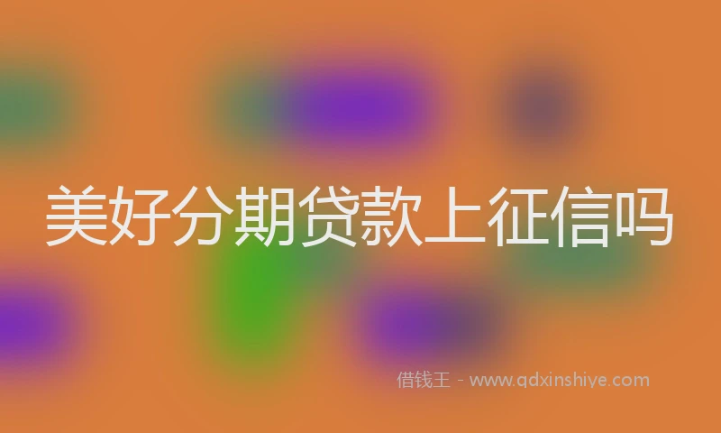 美好分期贷款上征信吗