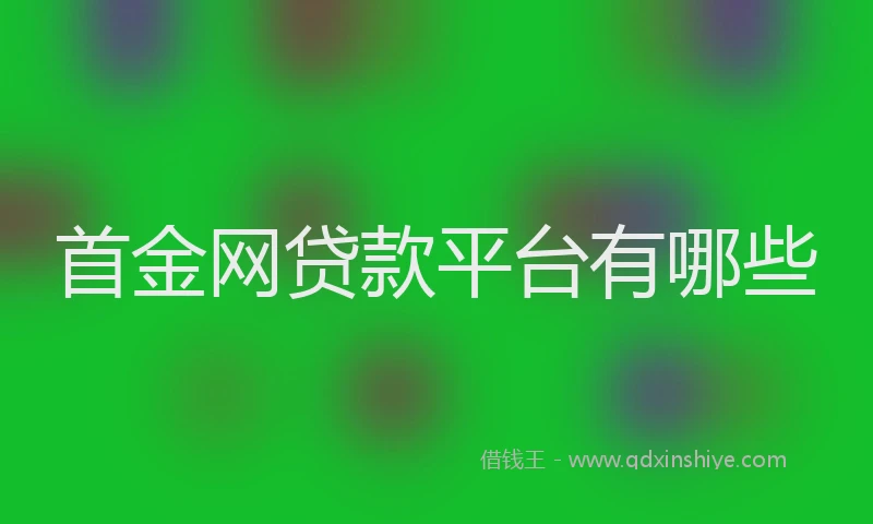 首金网贷款平台有哪些