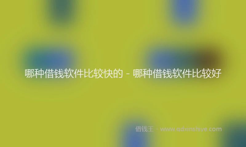 哪种借钱软件比较快的 - 哪种借钱软件比较好