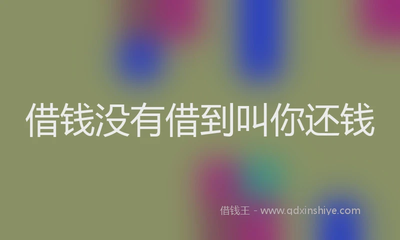 借钱没有借到叫你还钱