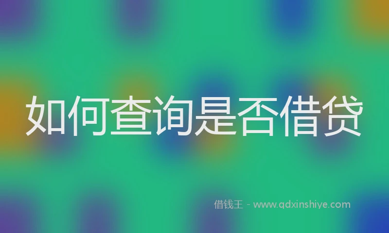 如何查询是否借贷