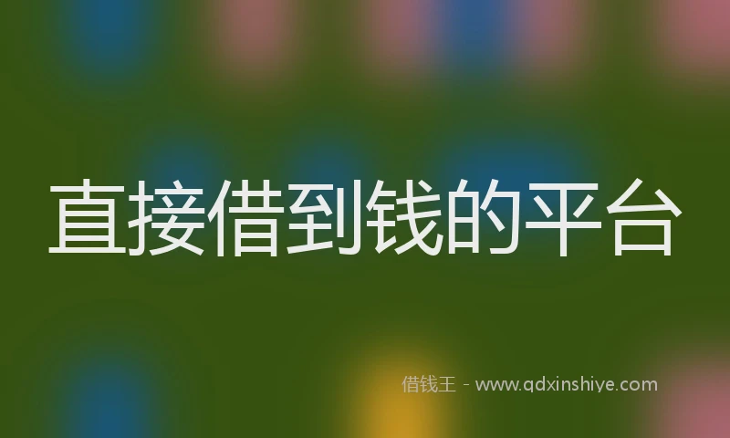 直接借到钱的平台