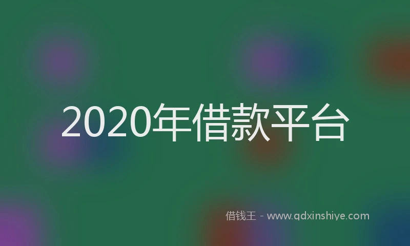 2020年借款平台