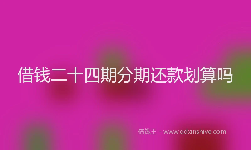 借钱二十四期分期还款划算吗