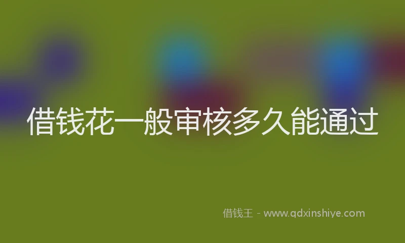 借钱花一般审核多久能通过