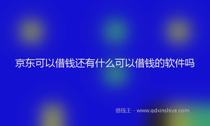 京东可以借钱还有什么可以借钱的软件吗