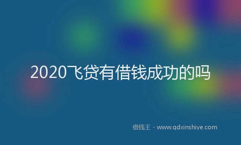 2020飞贷有借钱成功的吗