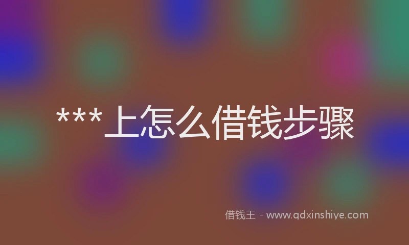 ***上怎么借钱步骤