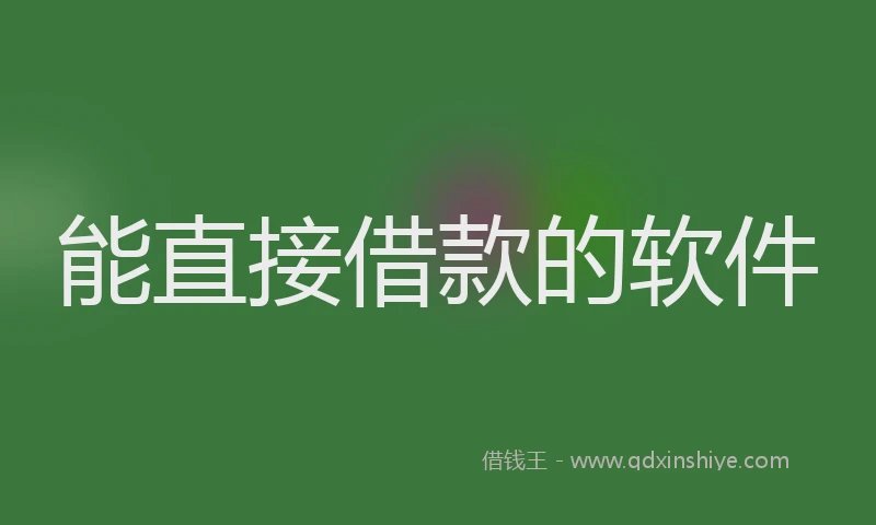 能直接借款的软件