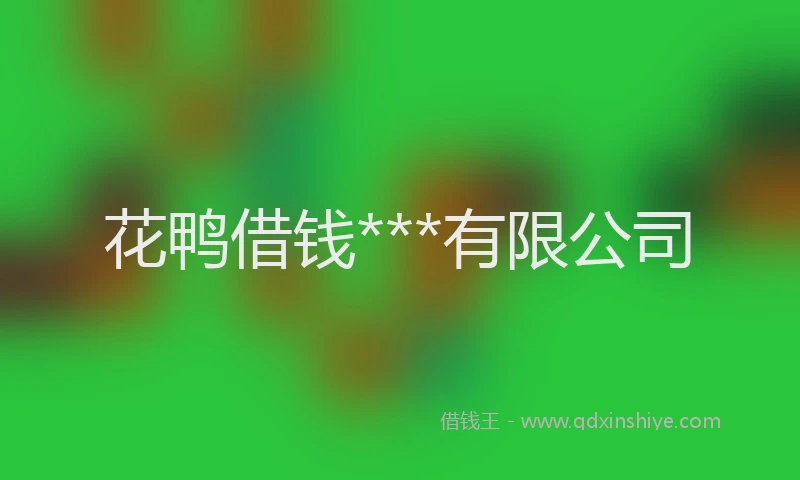 花鸭借钱***有限公司