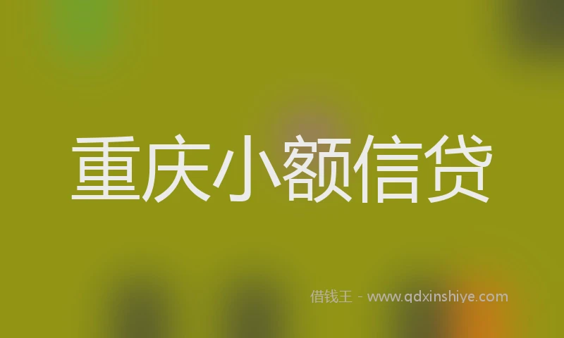 重庆小额信贷