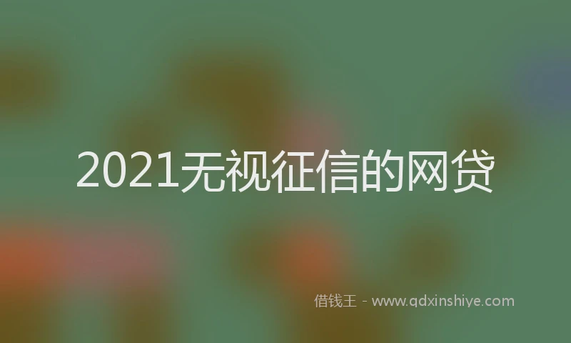 2021无视征信的网贷