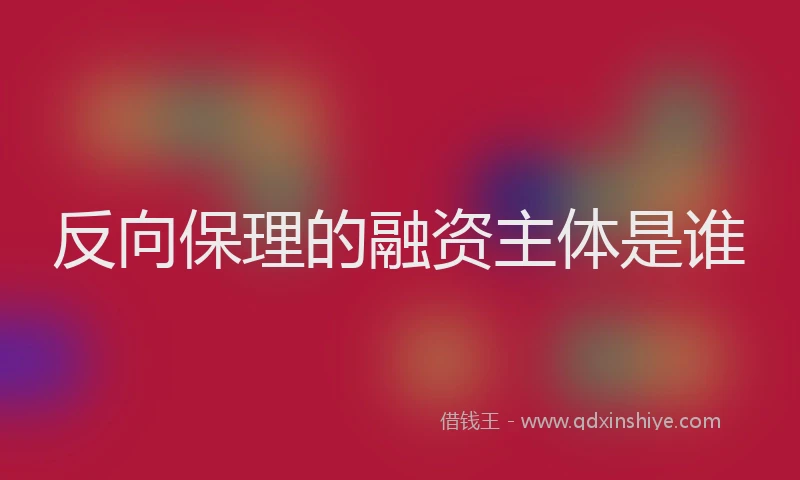 反向保理的融资主体是谁