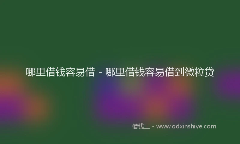 哪里借钱容易借 - 哪里借钱容易借到微粒贷