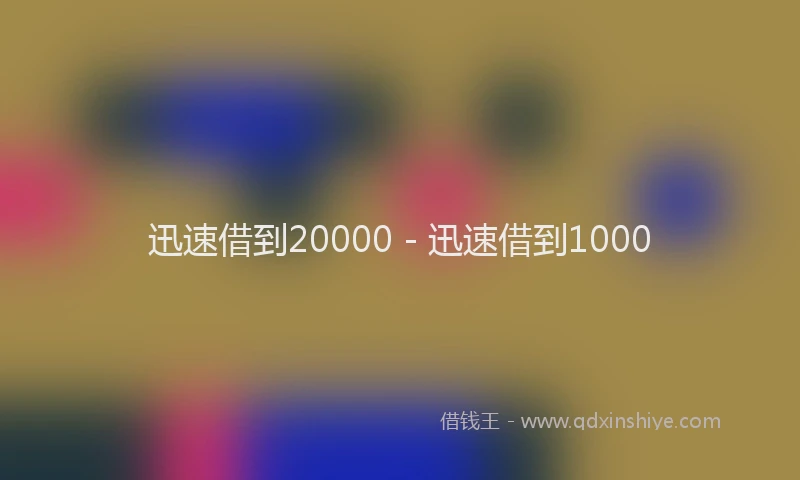 迅速借到20000 - 迅速借到1000