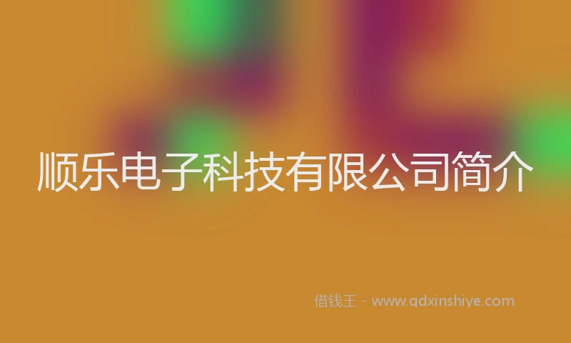 顺乐电子科技有限公司简介