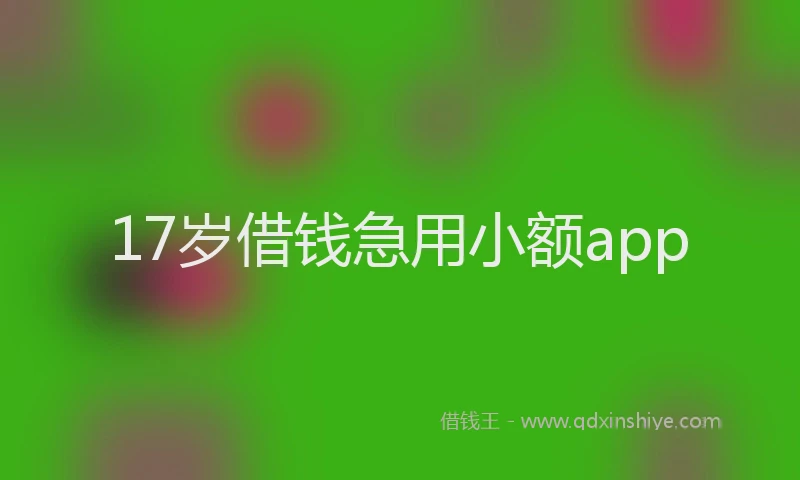 17岁借钱急用小额app