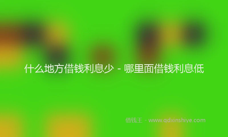 什么地方借钱利息少 - 哪里面借钱利息低