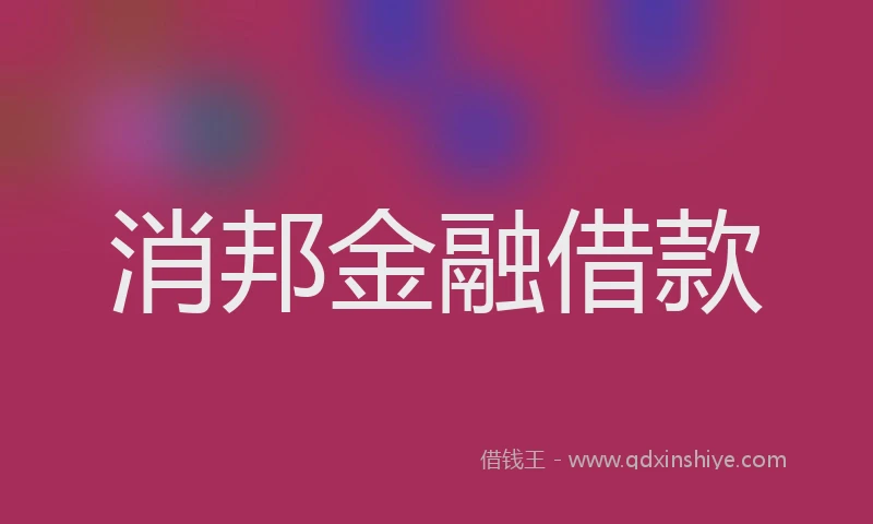 消邦金融借款