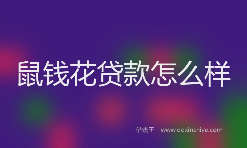 鼠钱花贷款怎么样