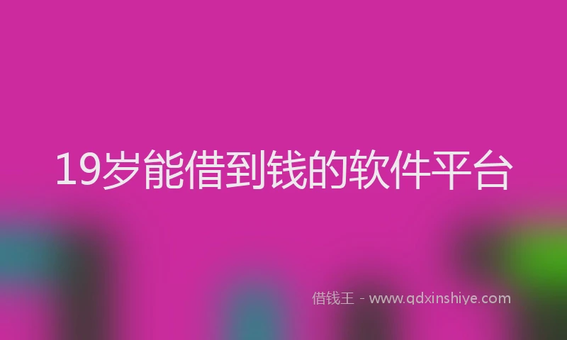 19岁能借到钱的软件平台