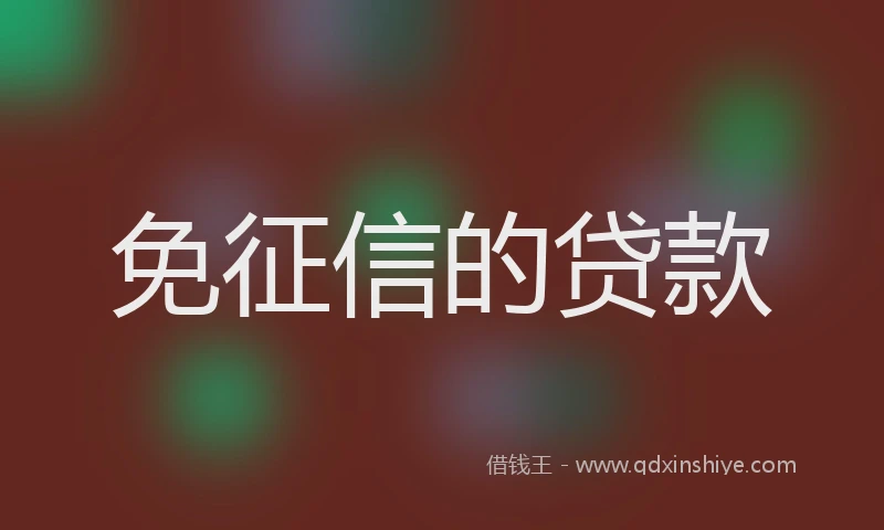 免征信的贷款