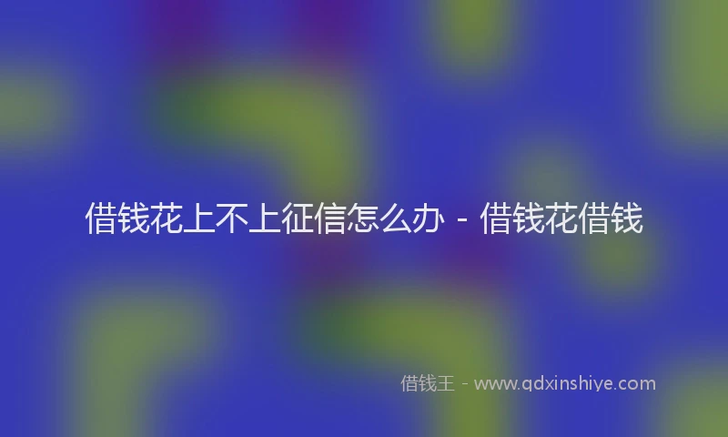 借钱花上不上征信怎么办 - 借钱花借钱