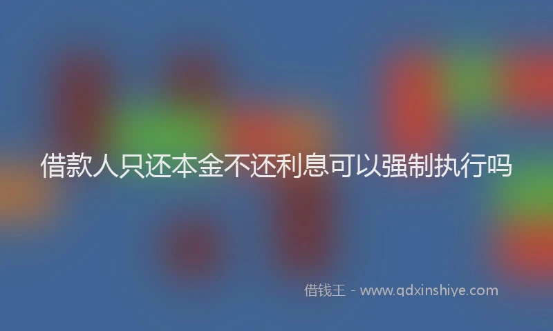 借款人只还本金不还利息可以强制执行吗