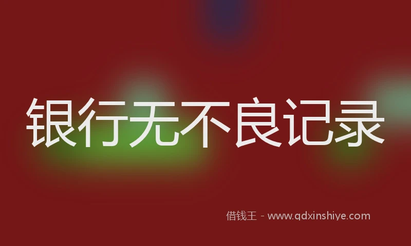 银行无不良记录