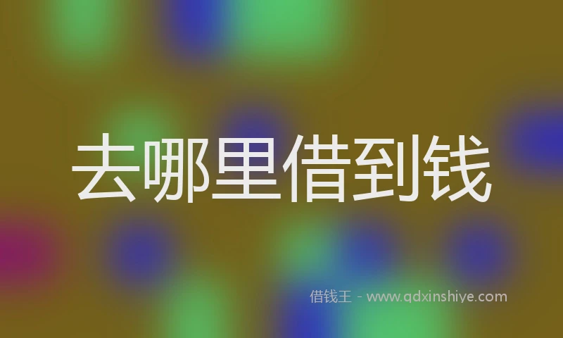 去哪里借到钱