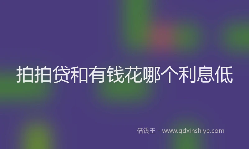 拍拍贷和有钱花哪个利息低