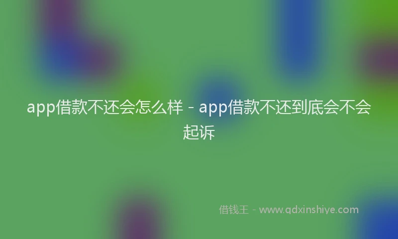 app借款不还会怎么样 - app借款不还到底会不会起诉
