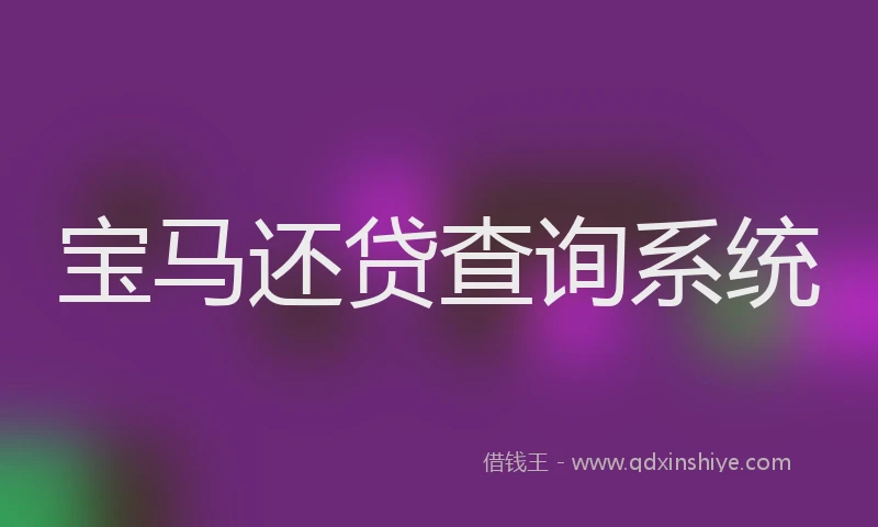 宝马还贷查询系统