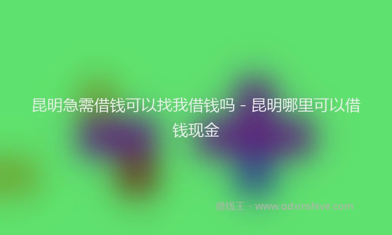 昆明急需借钱可以找我借钱吗 - 昆明哪里可以借钱现金