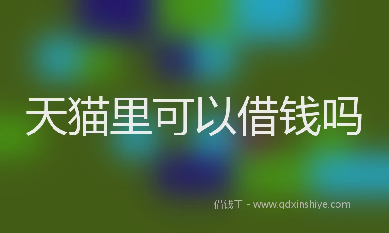 天猫里可以借钱吗