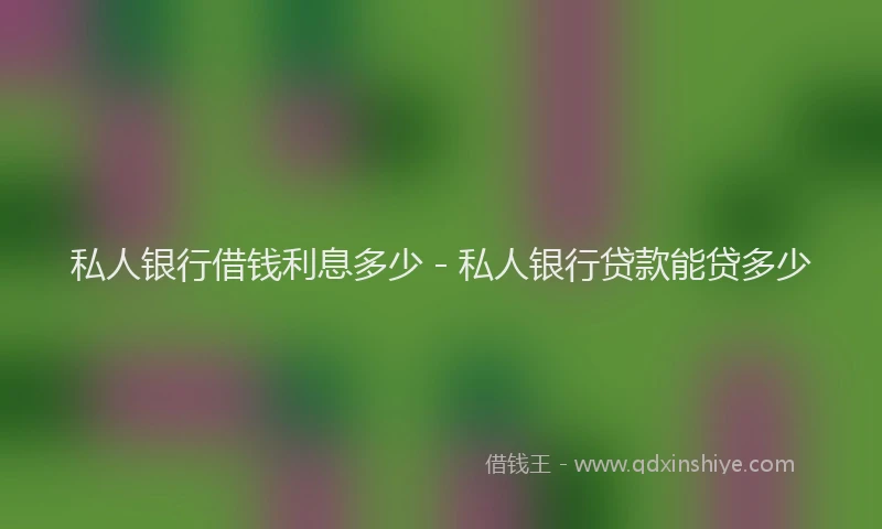私人银行借钱利息多少 - 私人银行贷款能贷多少
