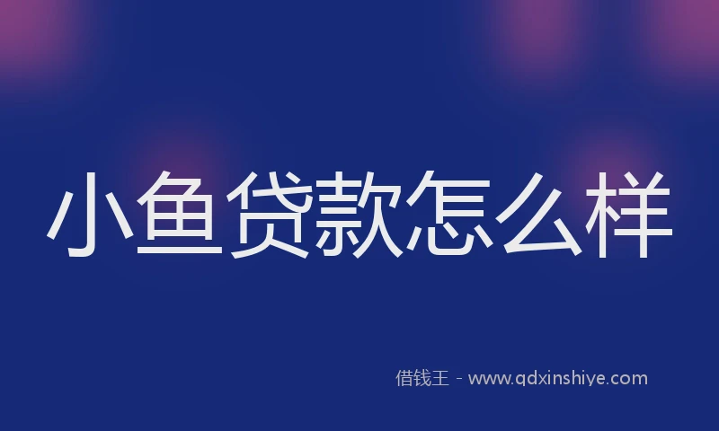 小鱼贷款怎么样