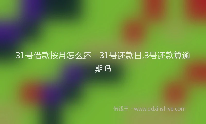 31号借款按月怎么还 - 31号还款日,3号还款算逾期吗