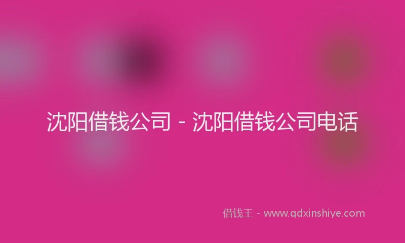 沈阳借钱公司 - 沈阳借钱公司电话