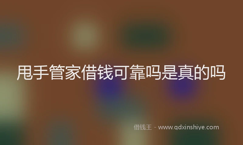 甩手管家借钱可靠吗是真的吗