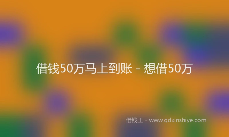 借钱50万马上到账 - 想借50万