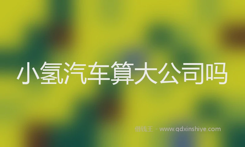 小氢汽车算大公司吗