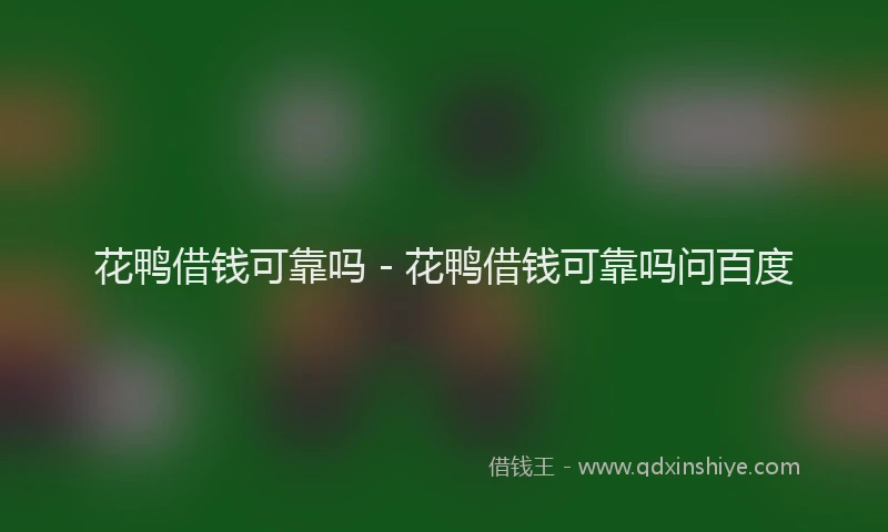 花鸭借钱可靠吗 - 花鸭借钱可靠吗问百度
