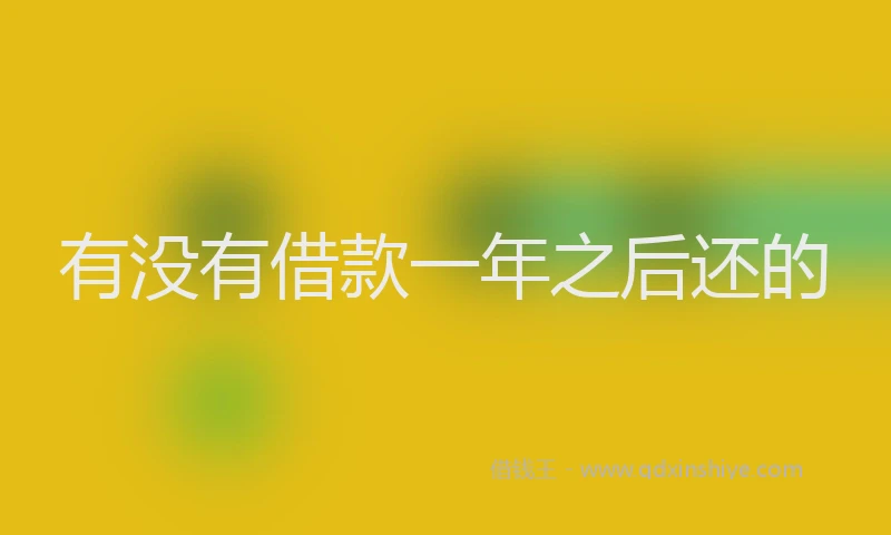 有没有借款一年之后还的